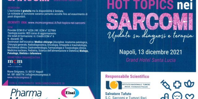 Napoli 13.12.2021 // HOT TOPICS nei SARCOMI