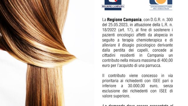 Contributo per acquisto parrucca in favore di pazienti oncologici affetti da alopecia